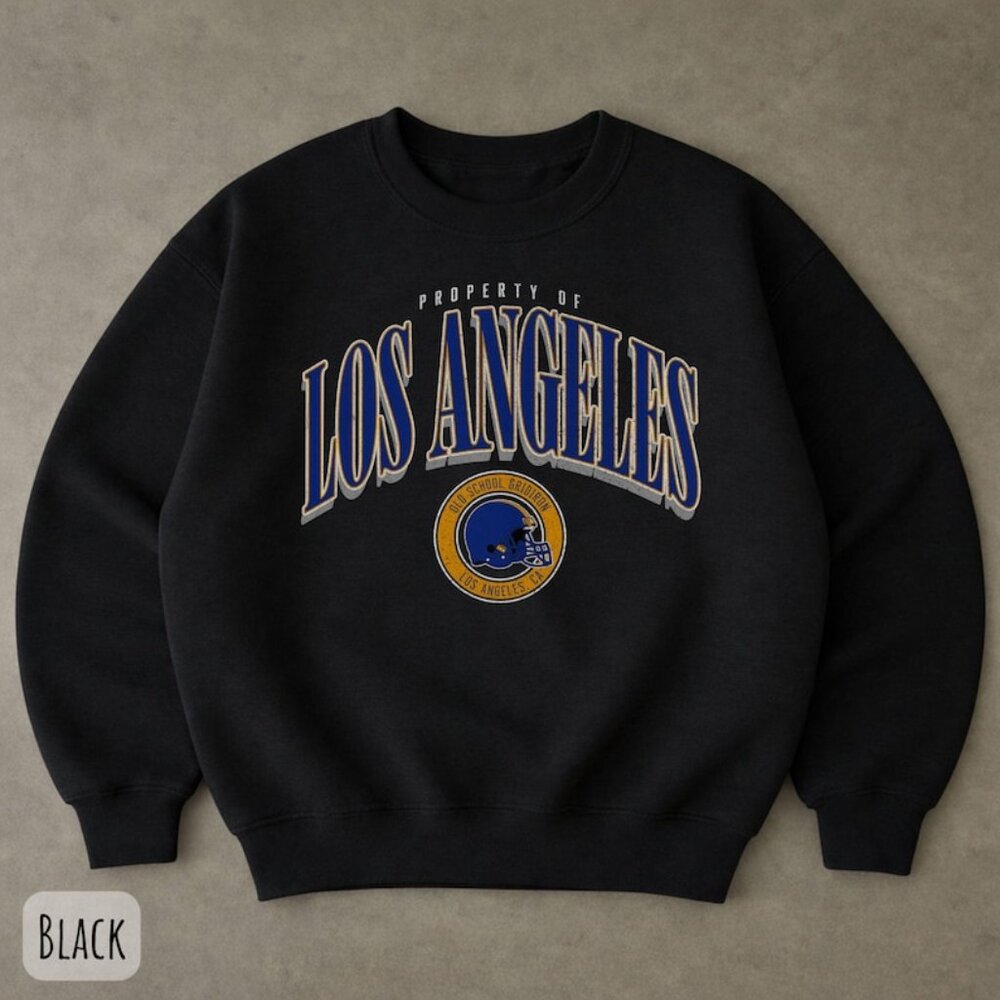 Vintage Los Angeles Football Crewneck Sweatshirt, LA Shirt, Mens Womens LA Footb